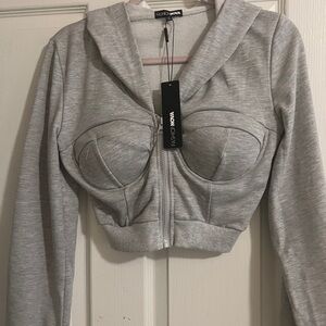 Corset zipup hoodie